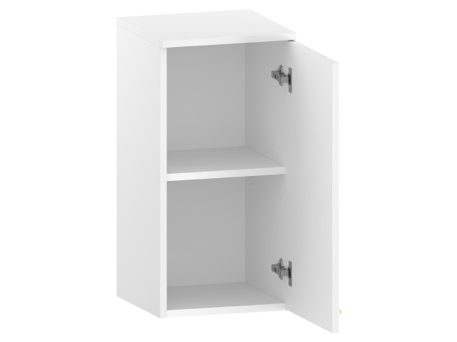 Słupek Łazienkowy RON 35 cm DW Prawy - Biały Mat - Uchwyty Złote Szczotkowane