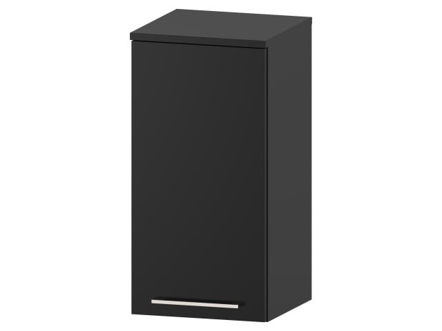Słupek Łazienkowy RON 35 cm DW Lewy - Czarny Mat - Uchwyty Chromowane