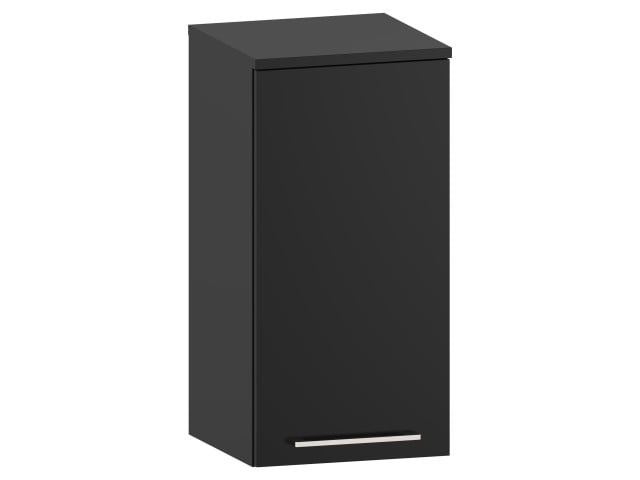 Słupek Łazienkowy RON 35 cm DW Prawy - Czarny Mat - Uchwyty Chromowane