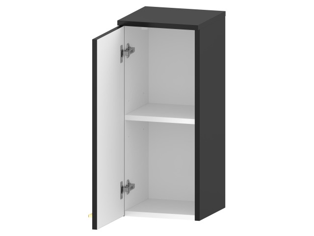 Słupek Łazienkowy RON 30 cm DW Lewy - Czarny Mat - Uchwyty Złote Szczotkowane