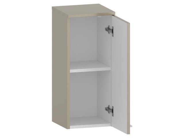 Słupek Łazienkowy RON 30 cm DW Prawy - Cappuccino Mat - Uchwyty Białe Matowe