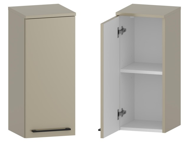 Słupek Łazienkowy RON 30 cm DW Lewy - Cappuccino Mat - Uchwyty Czarne Matowe