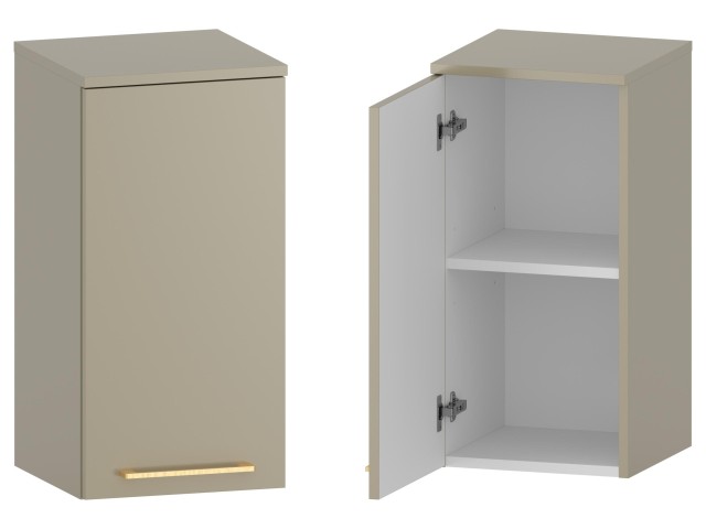 Słupek Łazienkowy RON 35 cm DW Lewy - Cappuccino Mat - Uchwyty Złote Szczotkowane Słupek Łazienkowy RON 35 cm DW Lewy - Cappuccino Mat - Uchwyty Złote Szczotkowane