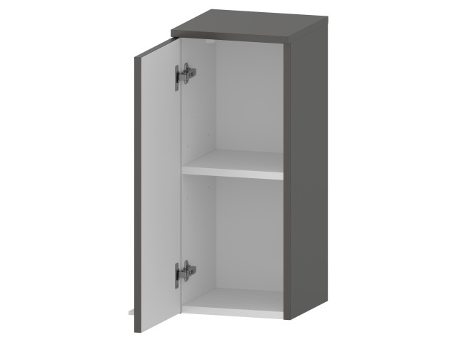 Słupek Łazienkowy RON 30 cm DW Lewy - Titan Mat - Uchwyty Białe Matowe