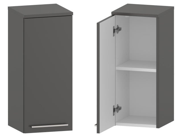 Słupek Łazienkowy RON 30 cm DW Lewy - Titan Mat - Uchwyty Chromowane Słupek Łazienkowy RON 30 cm DW Lewy - Titan Mat - Uchwyty Chromowane