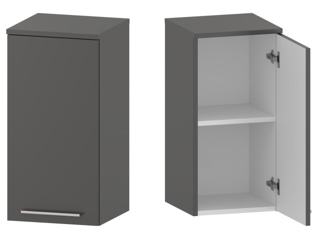 Słupek Łazienkowy RON 35 cm DW Prawy - Titan Mat - Uchwyty Chromowane