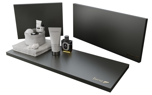 Słupek Łazienkowy RON 35 cm DW Prawy - Titan Mat - Uchwyty Chromowane