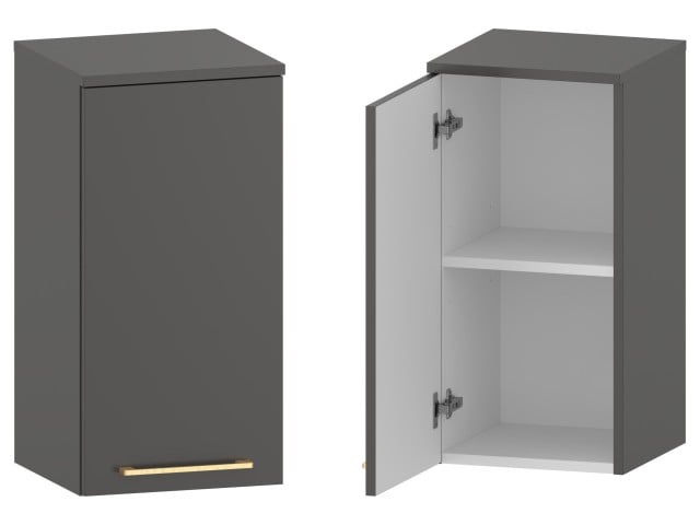 Słupek Łazienkowy RON 35 cm DW Lewy - Titan Mat - Uchwyty Złote Szczotkowane