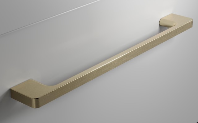 Słupek Łazienkowy RON 30 cm DW Lewy - Szary Mat - Uchwyty Złote Szczotkowane