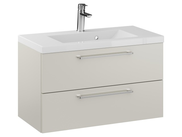 Szafka Wisząca Z Umywalką RON 80 cm - Kaszmir Mat - Uchwyty Chromowane Szafka Wisząca Z Umywalką RON 80 cm - Kaszmir Mat - Uchwyty Chromowane