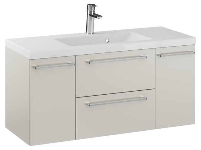 Szafka Wisząca Z Umywalką RON 100 cm D - Kaszmir Mat - Uchwyty Chromowane Szafka Wisząca Z Umywalką RON 100 cm D - Kaszmir Mat - Uchwyty Chromowane
