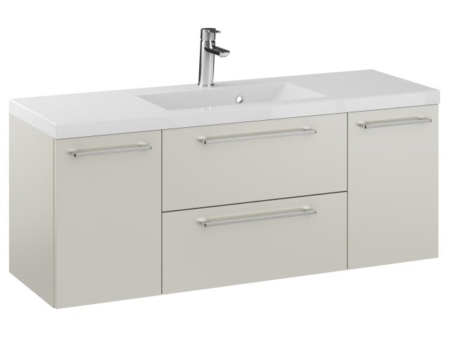 Szafka Wisząca Z Umywalką RON 120 cm D - Kaszmir Mat - Uchwyty Chromowane Szafka Wisząca Z Umywalką RON 120 cm D - Kaszmir Mat - Uchwyty Chromowane