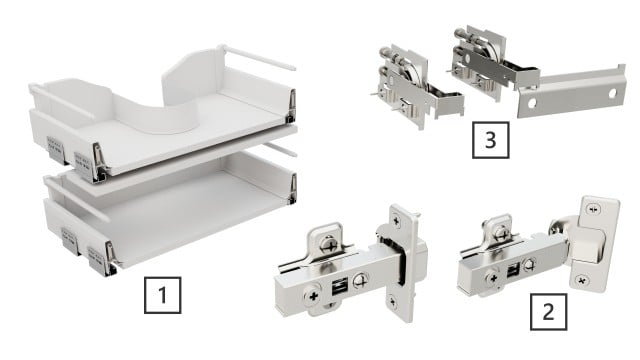 Szafka Wisząca Z Umywalką RON 90 cm D Prawa - Kaszmir Mat - Uchwyty Złote Szczotkowane