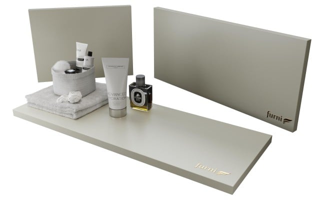 Szafka Wisząca Z Umywalką RON 140 cm D - Kaszmir Mat - Uchwyty Złote Szczotkowane