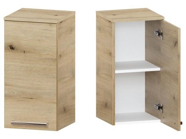 Słupek Łazienkowy ATHD 35 cm DW Prawy - Dąb Evoke Coast Mat - Uchwyty Chromowane