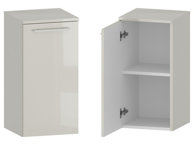 Słupek Łazienkowy RON 35 cm DD Lewy - Kaszmir Wysoki Połysk - Uchwyty Białe Matowe Słupek Łazienkowy RON 35 cm DD Lewy - Kaszmir Wysoki Połysk - Uchwyty Białe Matowe