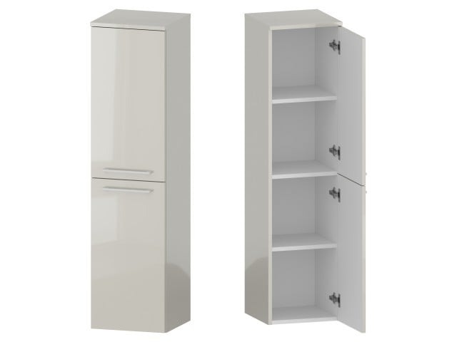 Słupek Łazienkowy RON 35 cm 2D Prawy - Kaszmir Wysoki Połysk - Uchwyty Białe Matowe Słupek Łazienkowy RON 35 cm 2D Prawy - Kaszmir Wysoki Połysk - Uchwyty Białe Matowe