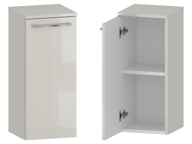 Słupek Łazienkowy RON 30 cm DD Lewy - Kaszmir Wysoki Połysk - Uchwyty Chromowane Słupek Łazienkowy RON 30 cm DD Lewy - Kaszmir Wysoki Połysk - Uchwyty Chromowane