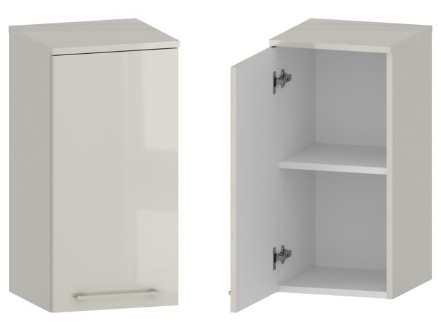 Słupek Łazienkowy RON 35 cm DW Lewy - Kaszmir Wysoki Połysk - Uchwyty Chromowane