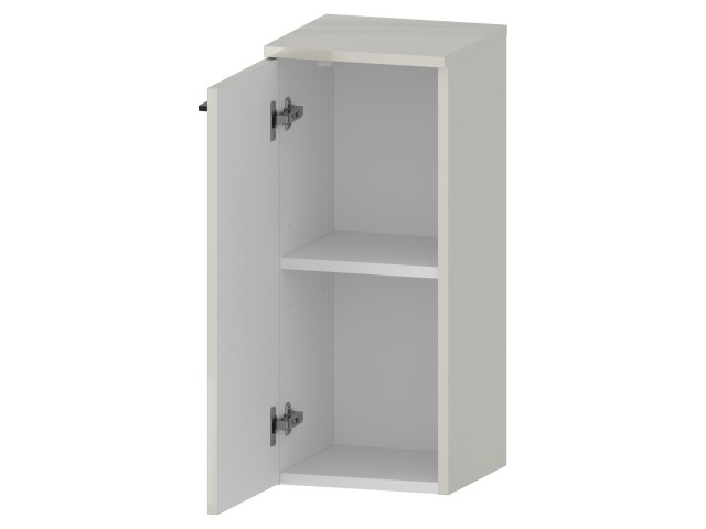 Słupek Łazienkowy RON 30 cm DD Lewy - Kaszmir Wysoki Połysk - Uchwyty Czarne Matowe