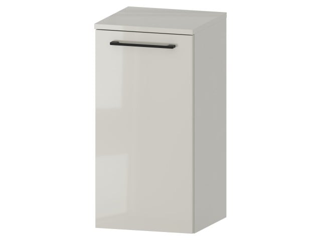 Słupek Łazienkowy RON 35 cm DD Lewy - Kaszmir Wysoki Połysk - Uchwyty Czarne Matowe