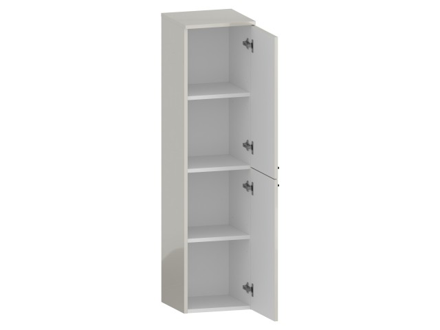 Słupek Łazienkowy RON 35 cm 2D Prawy - Kaszmir Wysoki Połysk - Uchwyty Czarne Matowe