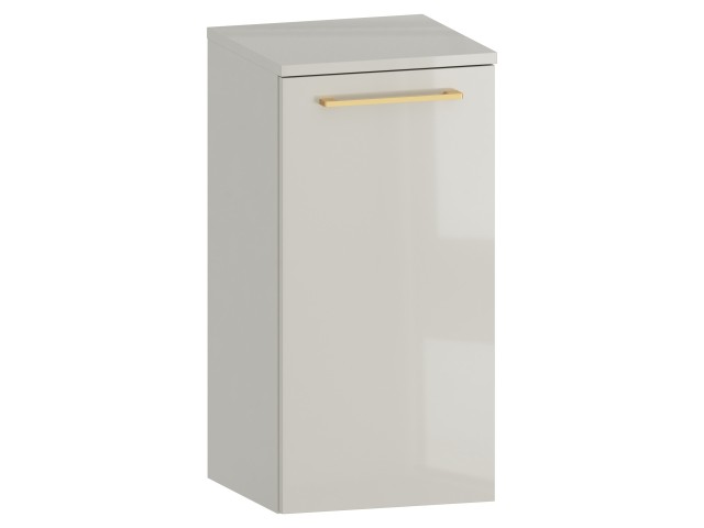 Słupek Łazienkowy RON 35 cm DD Prawy - Kaszmir Wysoki Połysk - Uchwyty Złote Szczotkowane