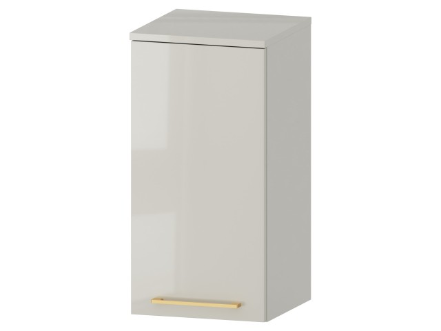 Słupek Łazienkowy RON 35 cm DW Lewy - Kaszmir Wysoki Połysk - Uchwyty Złote Szczotkowane