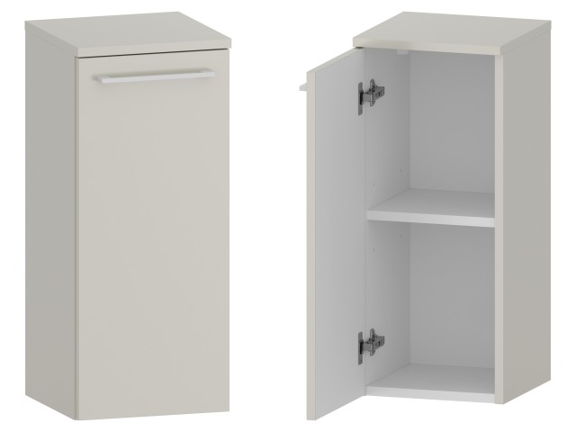 Słupek Łazienkowy RON 30 cm DD Lewy - Kaszmir Mat - Uchwyty Białe Matowe