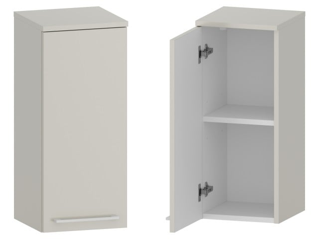 Słupek Łazienkowy RON 30 cm DW Lewy - Kaszmir Mat - Uchwyty Białe Matowe