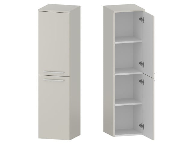 Słupek Łazienkowy RON 35 cm 2D Prawy - Kaszmir Mat - Uchwyty Białe Matowe