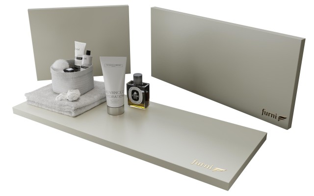 Słupek Łazienkowy RON 35 cm 2D Prawy - Kaszmir Mat - Uchwyty Białe Matowe