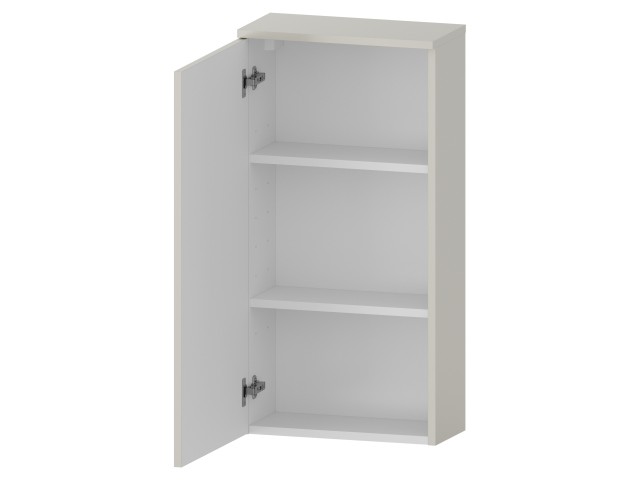 Szafka nad Pralkę RON 45 cm D90 Lewa - Kaszmir Mat - Uchwyty Białe Matowe