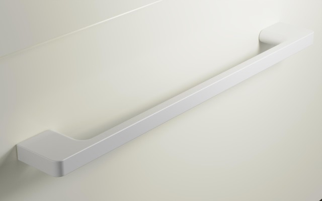 Szafka nad Pralkę RON 45 cm D90 Lewa - Kaszmir Mat - Uchwyty Białe Matowe