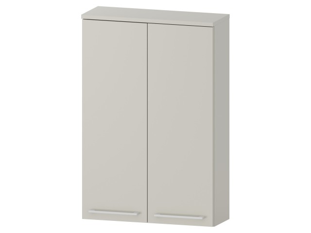 Szafka nad Pralkę RON 60 cm 2D90 - Kaszmir Mat - Uchwyty Białe Matowe