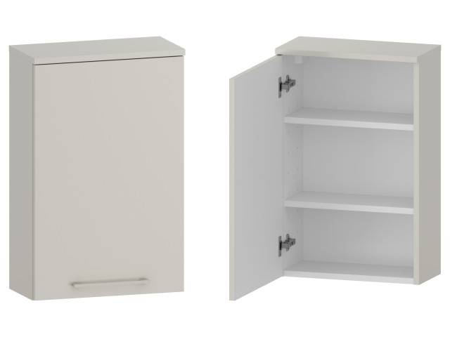 Szafka nad Pralkę RON 45 cm D Lewa - Kaszmir Mat - Uchwyty Chromowane