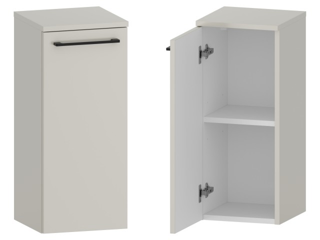 Słupek Łazienkowy RON 30 cm DD Lewy - Kaszmir Mat - Uchwyty Czarne Matowe