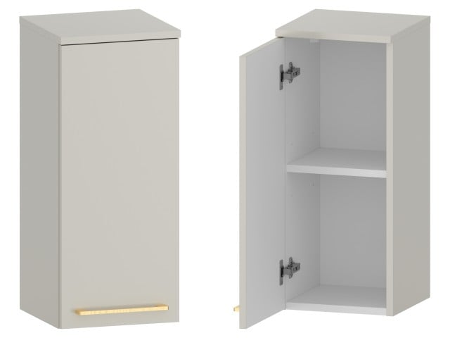 Słupek Łazienkowy RON 30 cm DW Lewy - Kaszmir Mat - Uchwyty Złote Szczotkowane