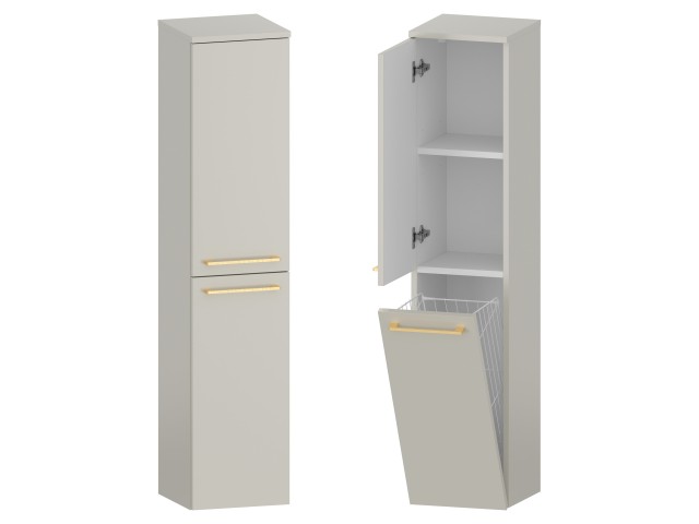 Słupek Łazienkowy RON 30 cm DK Lewy - Kaszmir Mat - Uchwyty Złote Szczotkowane