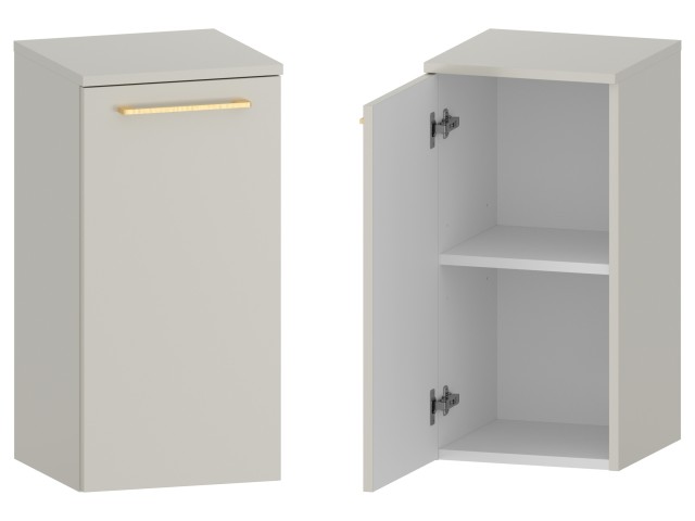 Słupek Łazienkowy RON 35 cm DD Lewy - Kaszmir Mat - Uchwyty Złote Szczotkowane Słupek Łazienkowy RON 35 cm DD Lewy - Kaszmir Mat - Uchwyty Złote Szczotkowane