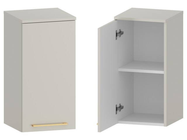 Słupek Łazienkowy RON 35 cm DW Lewy - Kaszmir Mat - Uchwyty Złote Szczotkowane Słupek Łazienkowy RON 35 cm DW Lewy - Kaszmir Mat - Uchwyty Złote Szczotkowane