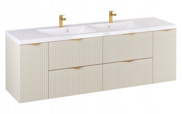 Szafka z Umywalką LOGHOS 180 cm Kaszmir Mat KOSZ CARGO Furni