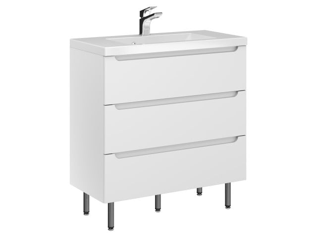 Szafka Stojąca Z Umywalką ETH 80 cm - Biały Mat