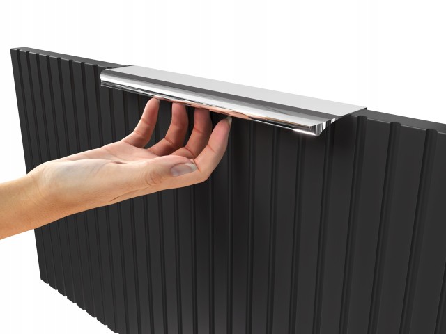 Szafka z Umywalką LOGHOS 120 cm DUO Czarny Mat Ryflowana Furni