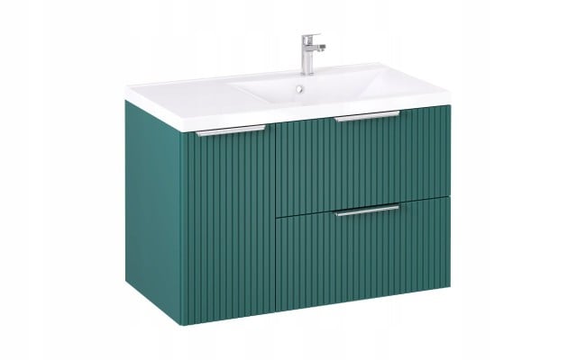 Szafka z Umywalką LOGHOS 90 cm Petrol Mat KOSZ CARGO Furni Szafka z Umywalką LOGHOS 90 cm Petrol Mat KOSZ CARGO Furni